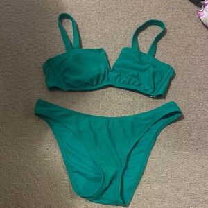 Shade & Shore Green Bikini Set Classic Swimwear